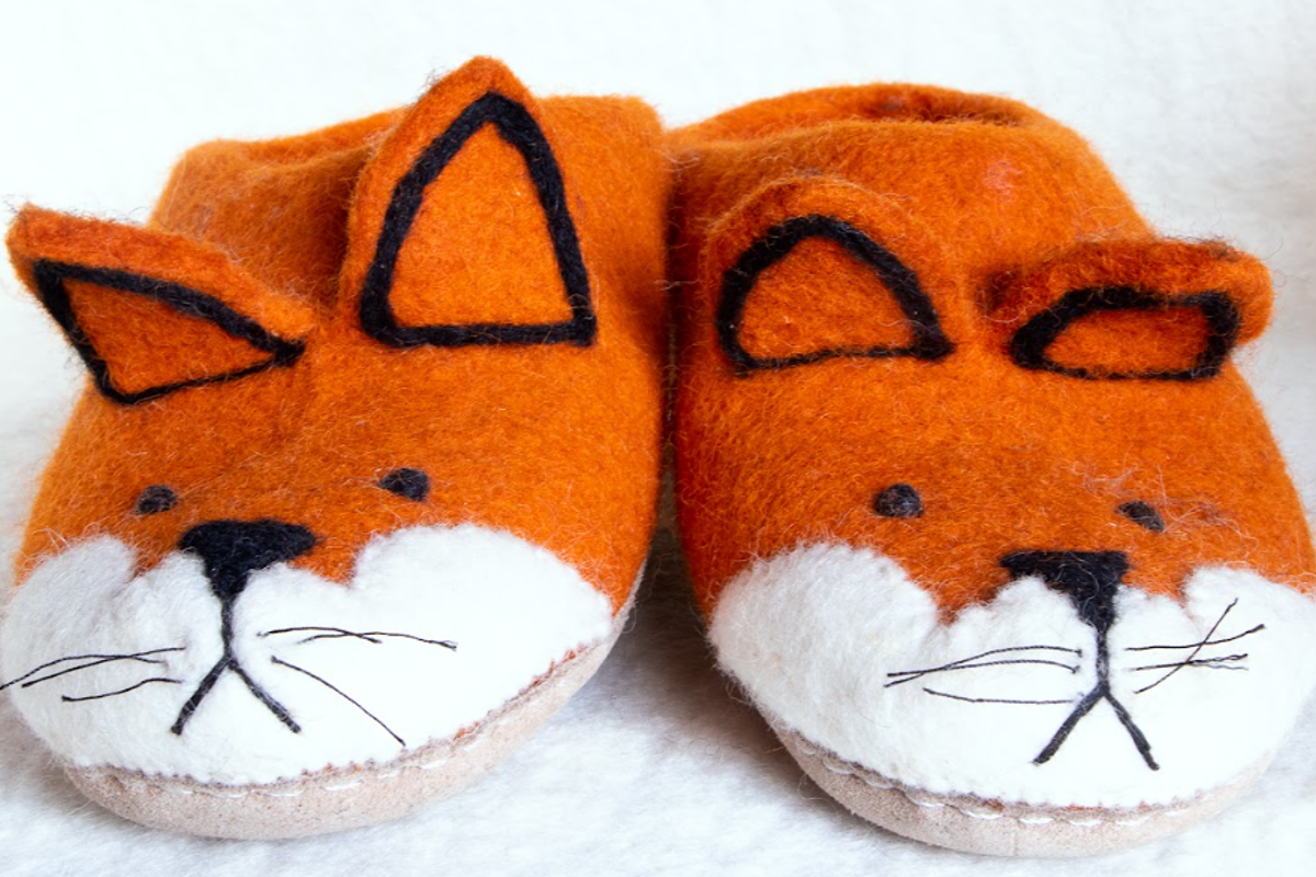 fox design shoe Felt Products from Nepal