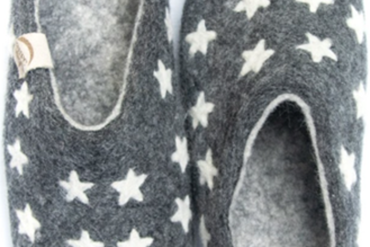 design with star shoes Felt Products from Nepal