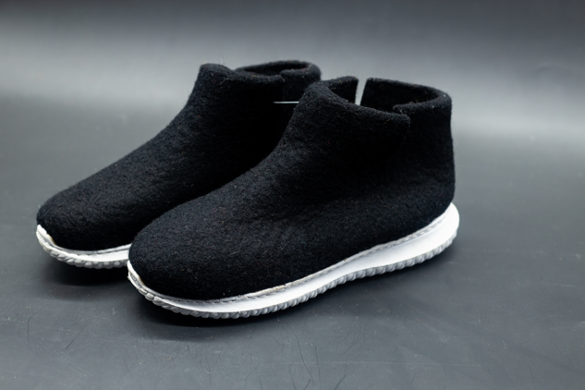 black boots Felt Products from Nepal