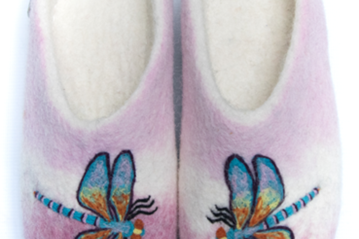 dragon fly shoes Felt Products from Nepal